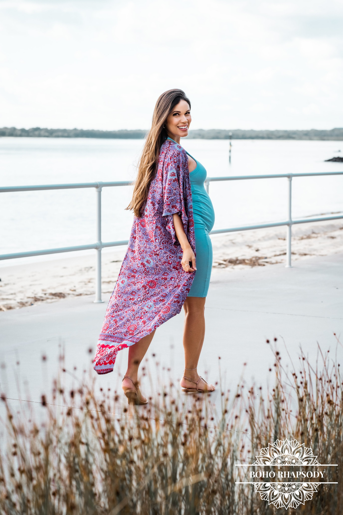 Mystical Purple Posie Boho Kimono by Boho Rhapsody