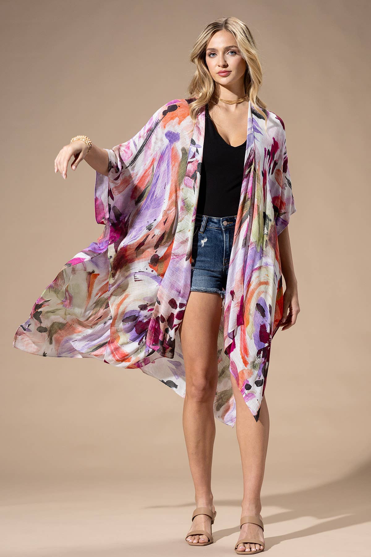 Watercolor Multi Kimono by Urbanista