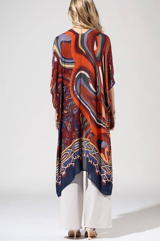 Retro Vibe Kimono