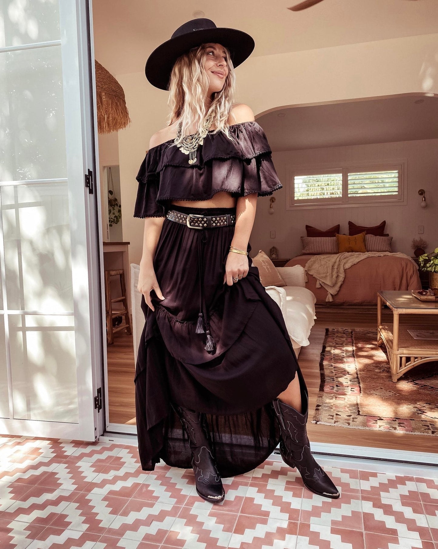 Cabo Boho Blouse - Noir - @Saucy Ladies