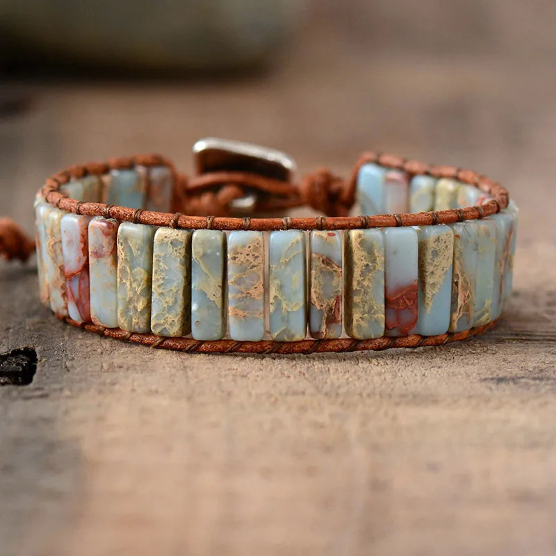 Tiger Eye & Sodalite Multi-Stone Leather Wrap Bracelet