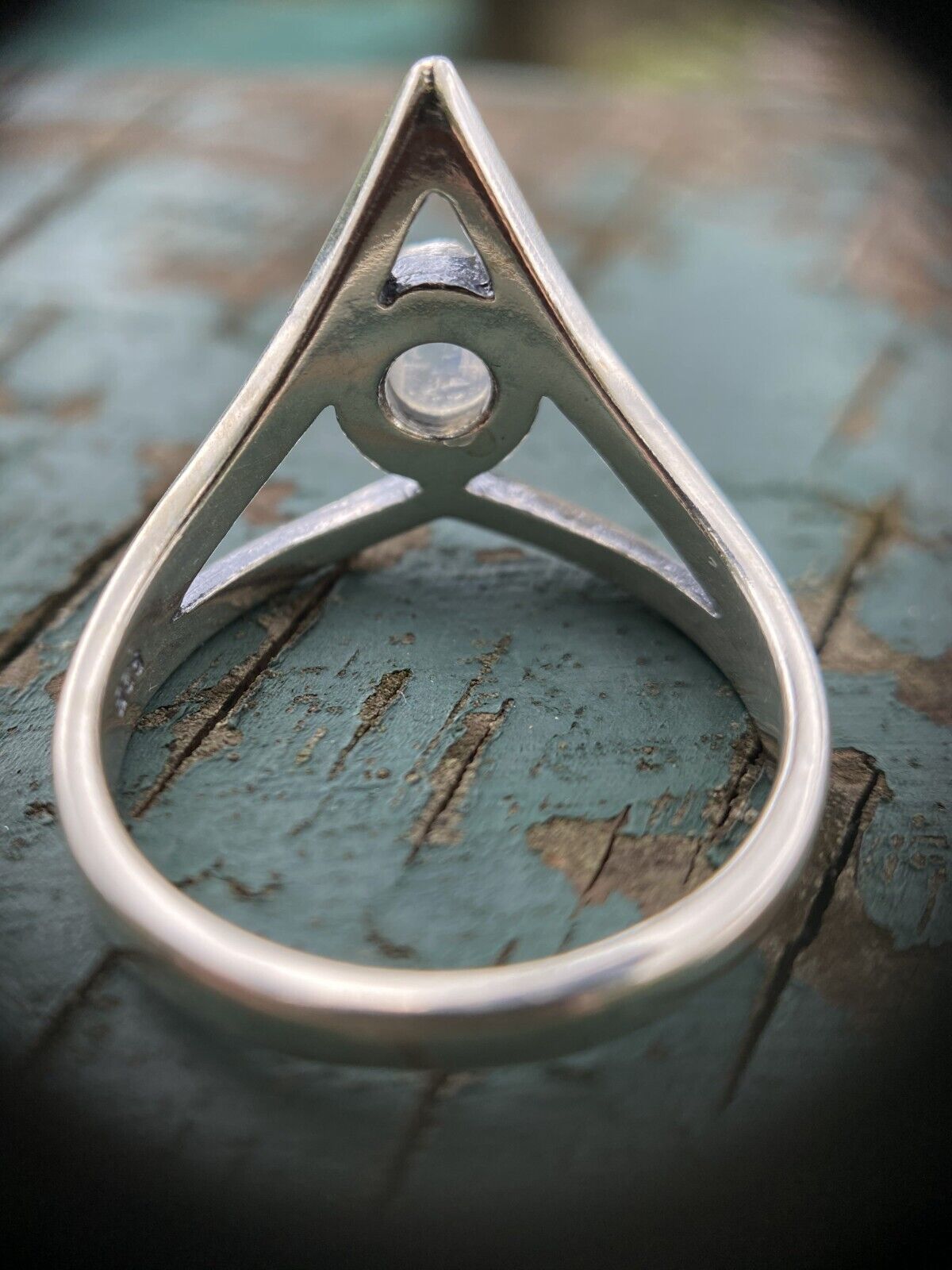 Sterling Silver Chevron Amethyst Ring by Boho Rhapsody