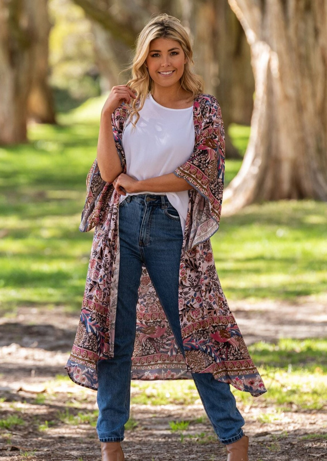 Destiny Kimono/Duster - Pink - @Saucy Ladies
