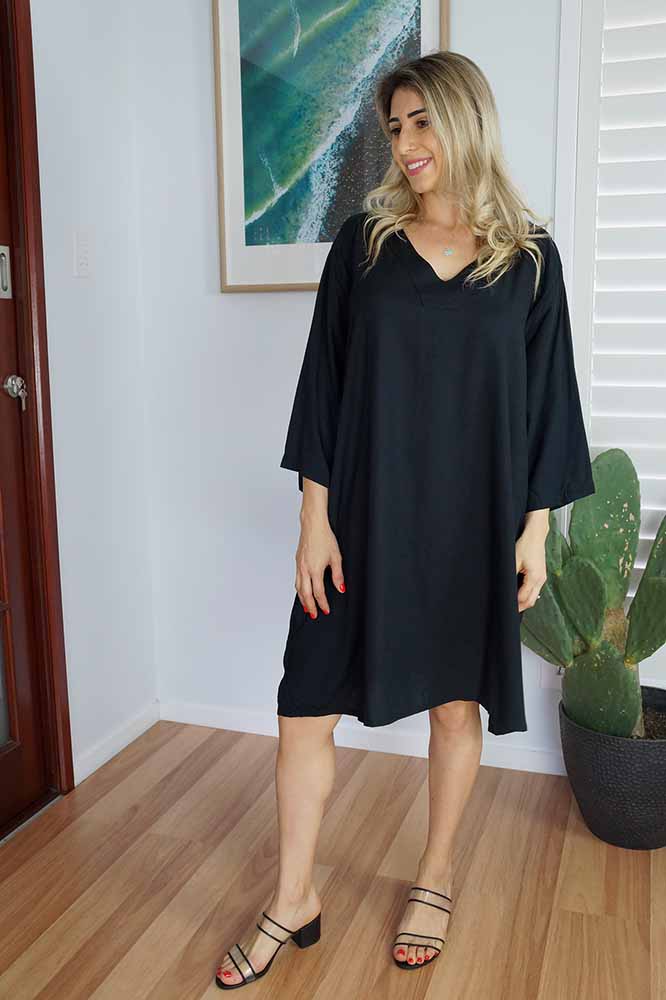 Maya 3/4 Sleeve Tunic Dress