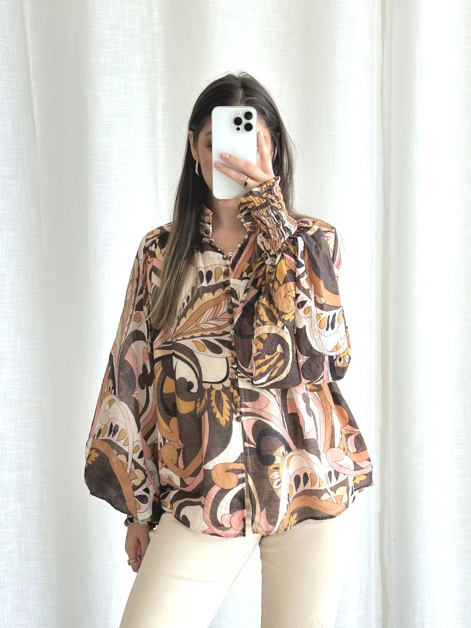 Dreams Blouse - Choc Butter Swirl by JTL