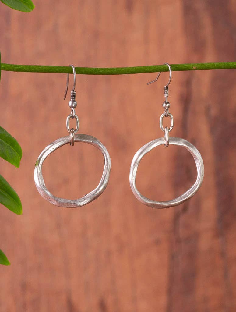 Lustre Silver Hoop Earrings by TABOO FASHION