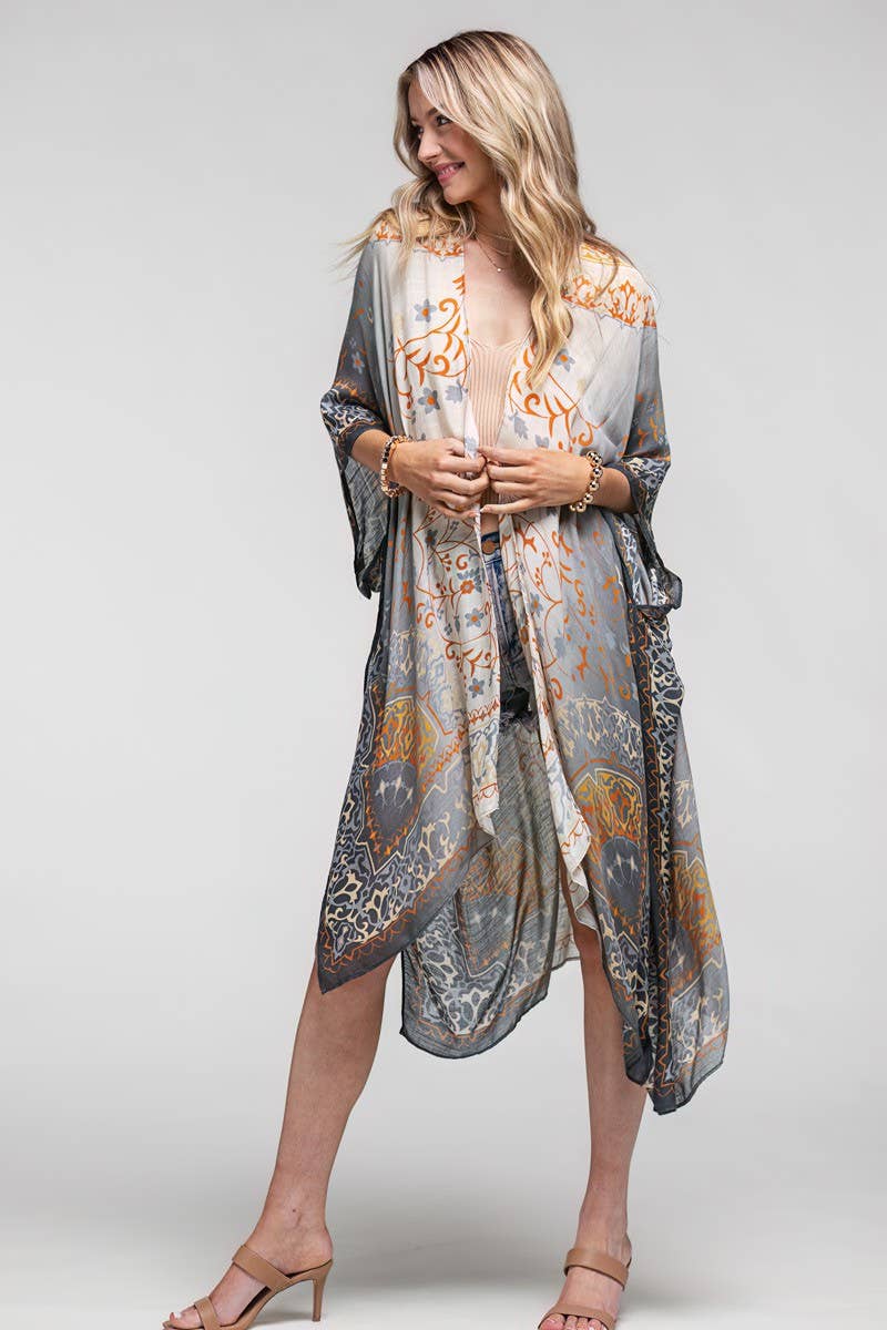Mandala Boho Ombre Kimono by Urbanista