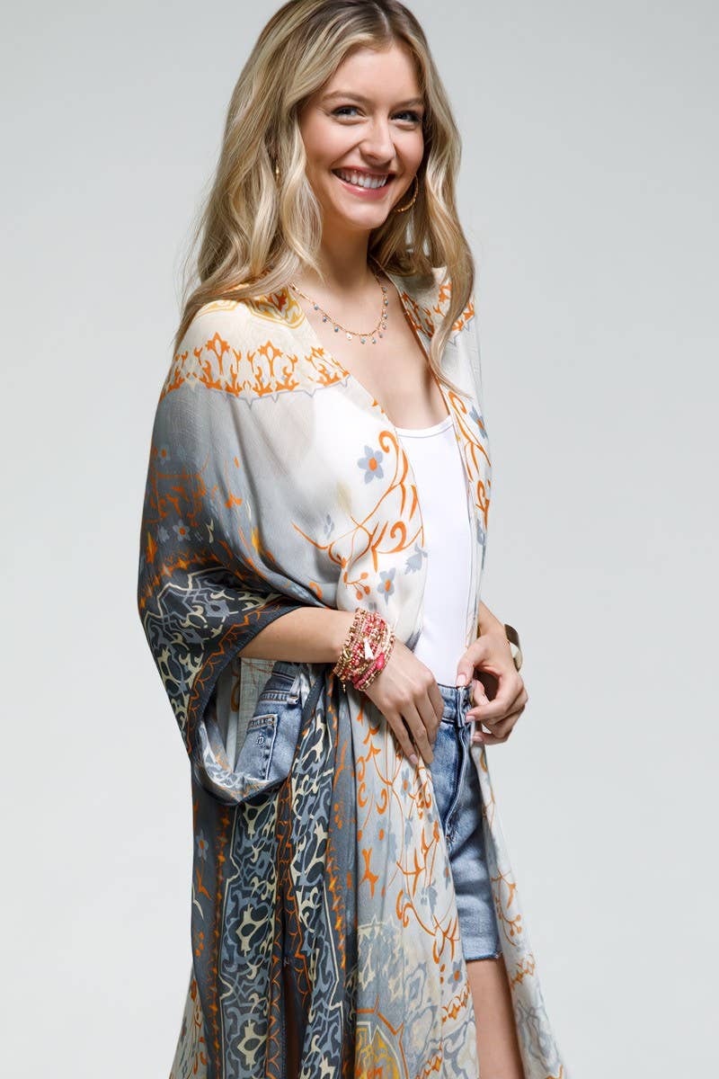 Mandala Boho Ombre Kimono by Urbanista