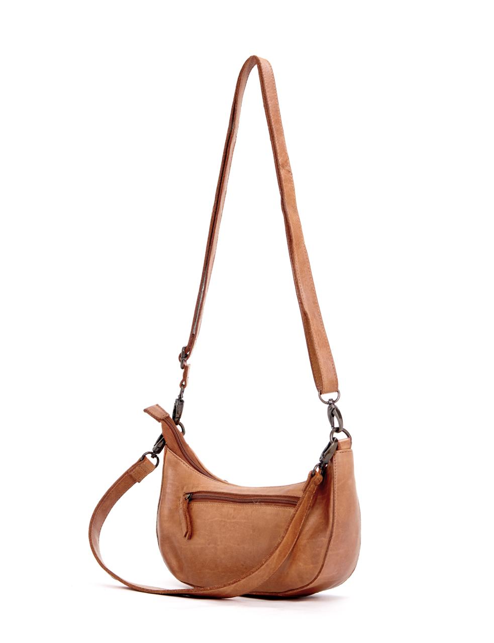 Sorrento Moon Cross Body Bag - Tan