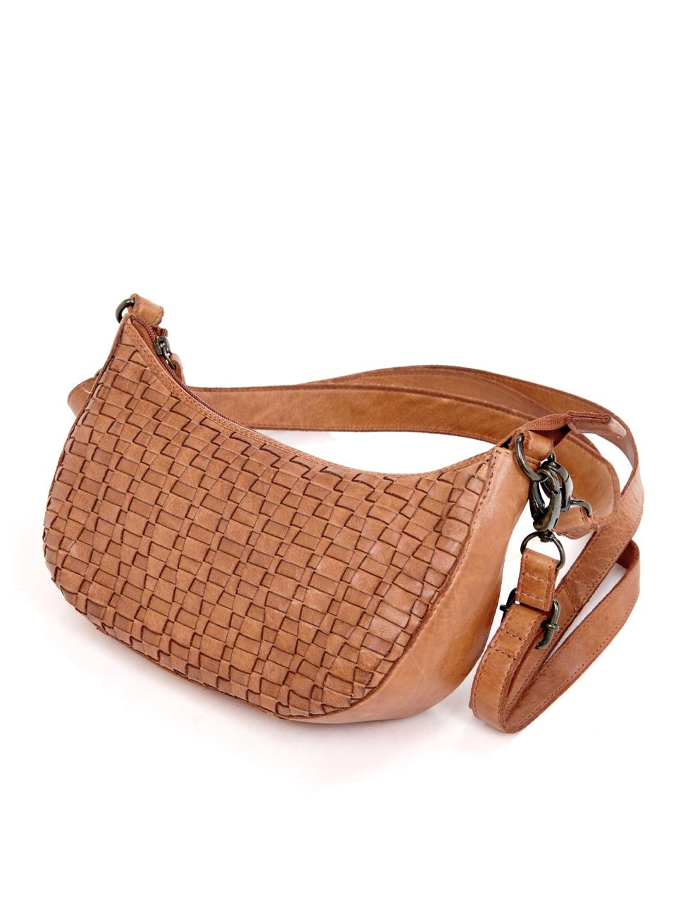 Sorrento Moon Cross Body Bag - Tan