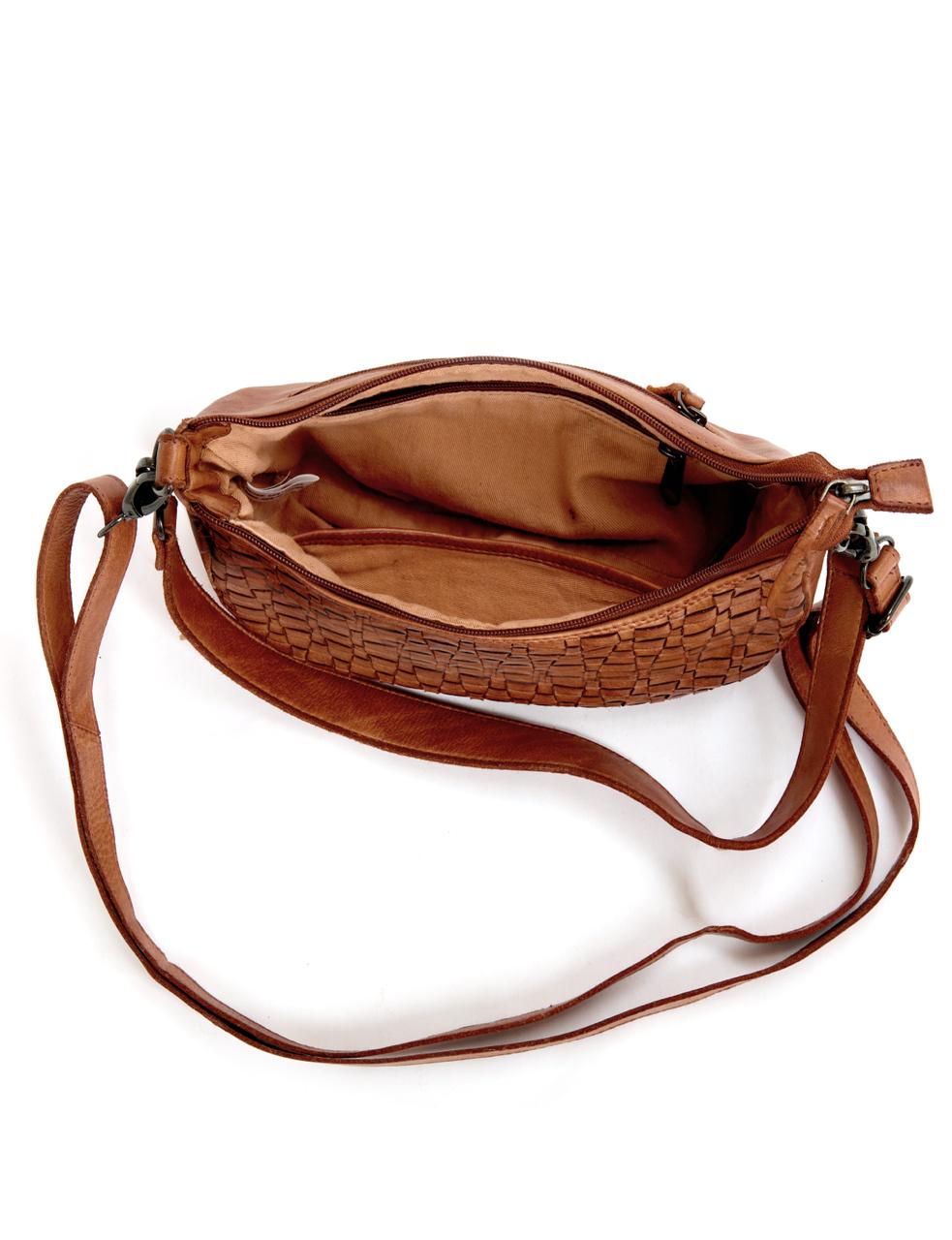 Sorrento Moon Cross Body Bag - Tan