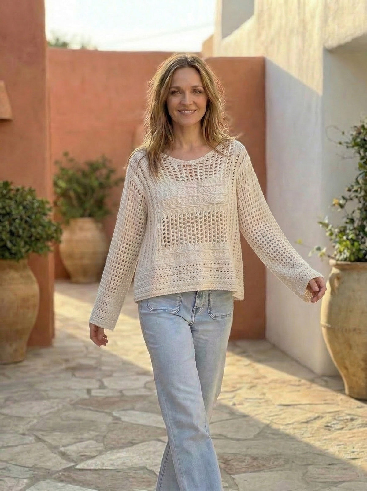 Marisol Crochet Knit Top