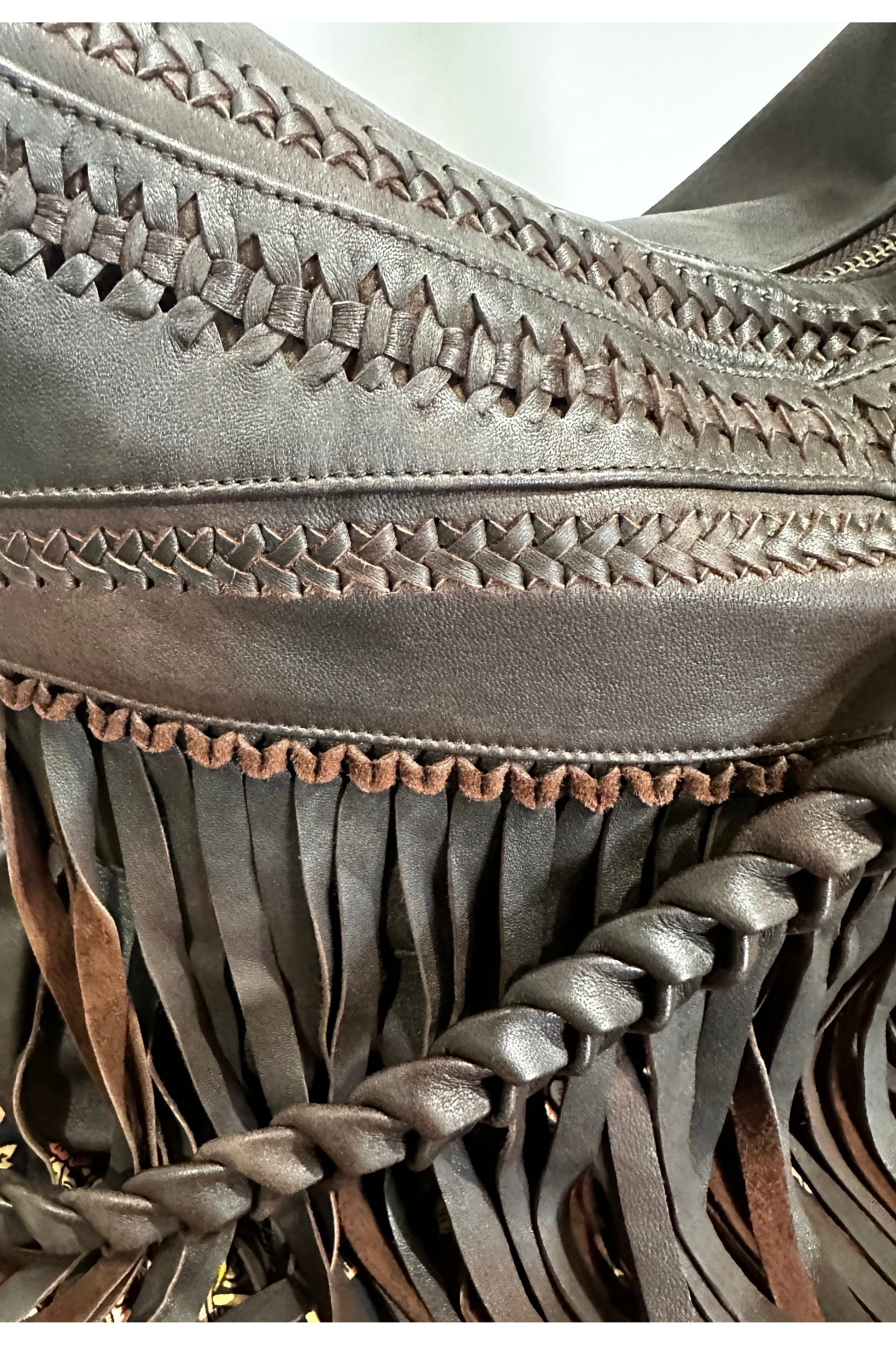 Dakota Fringed Leather Boho Bag by Boho Rhapsody