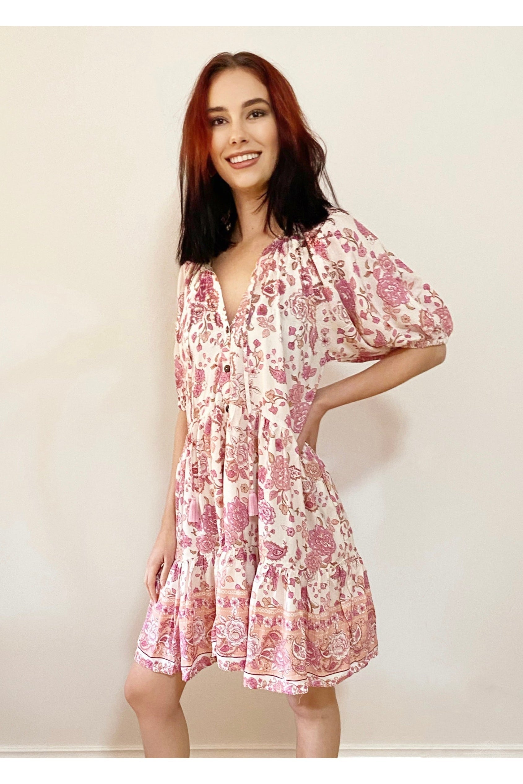 Carly Babydoll Dress - Pink Rose - @Saucy Ladies
