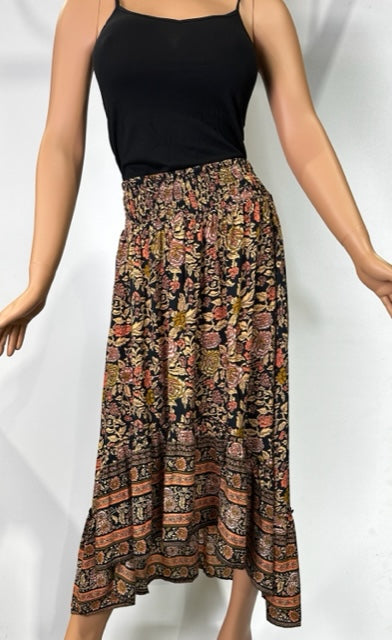 Vintage Rose Boho Hi Low Skirt - @Saucy Ladies