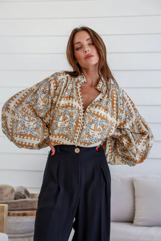 Dreams Blouse - Beige by JTL