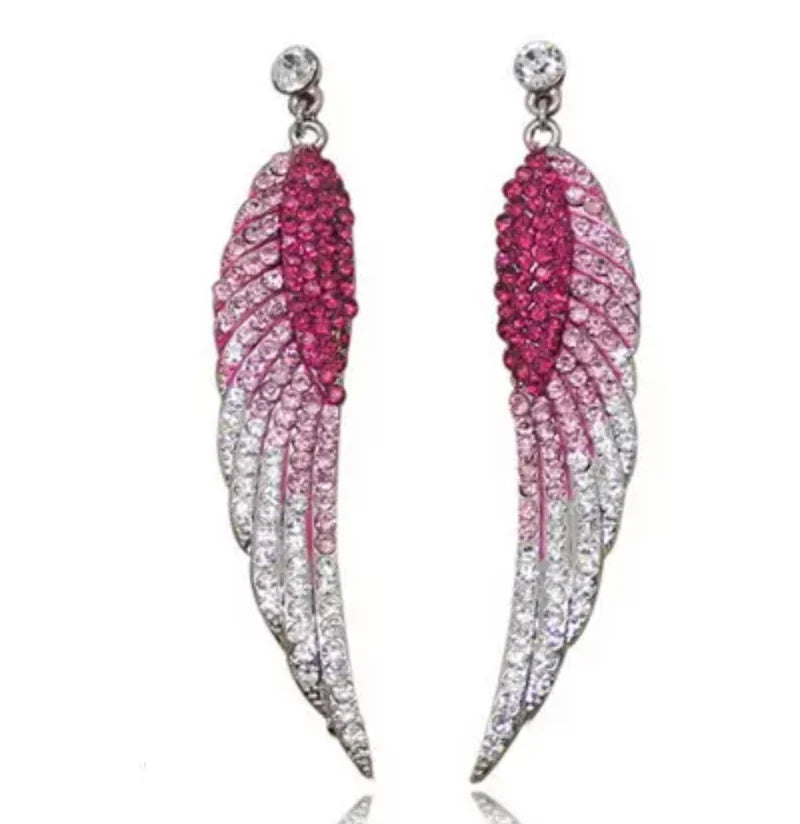 Dana Wings Stud Earrings - Aqua or Pink by Plum Petal
