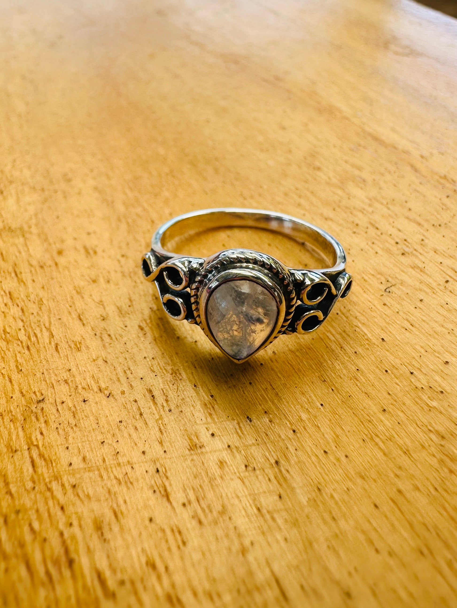 Sterling Silver Moonstone Ring US7 by Boho Rhapsody