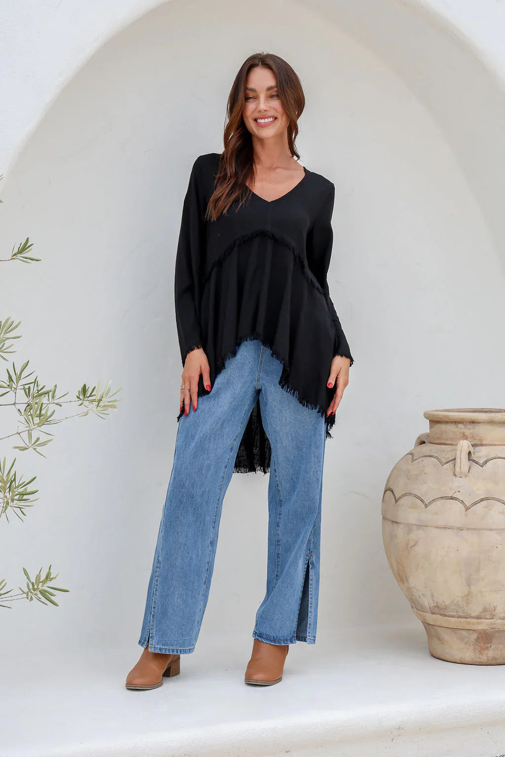 Biba Fray Hi Lo Top - @Saucy Ladies