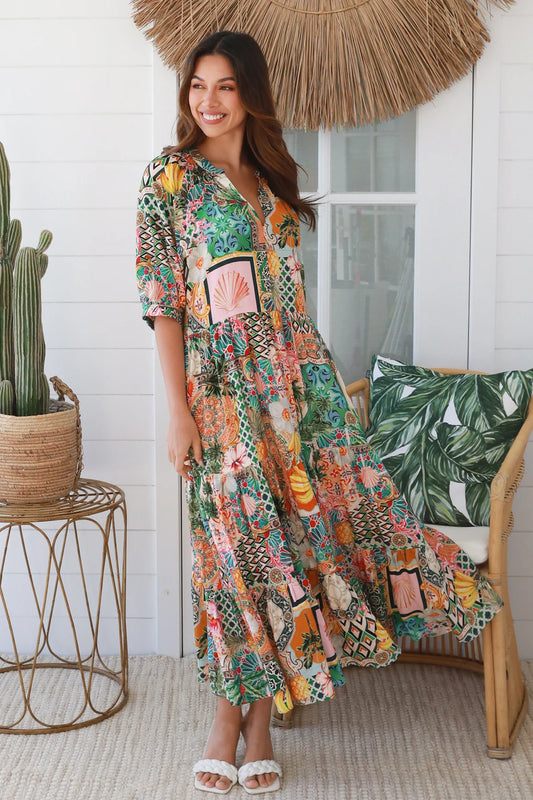 Bethany Boho Midi Dress