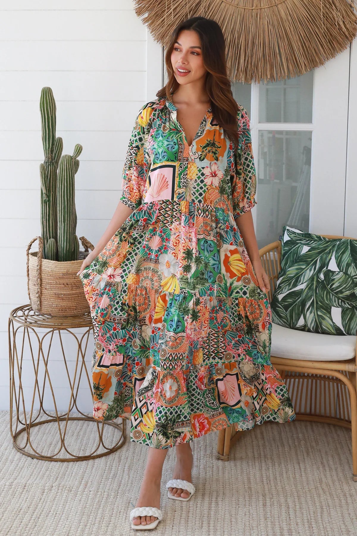 Bethany Boho Midi Dress