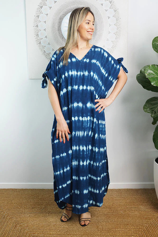 Mykonos Kaftan - Tie Dye Navy Nirvana