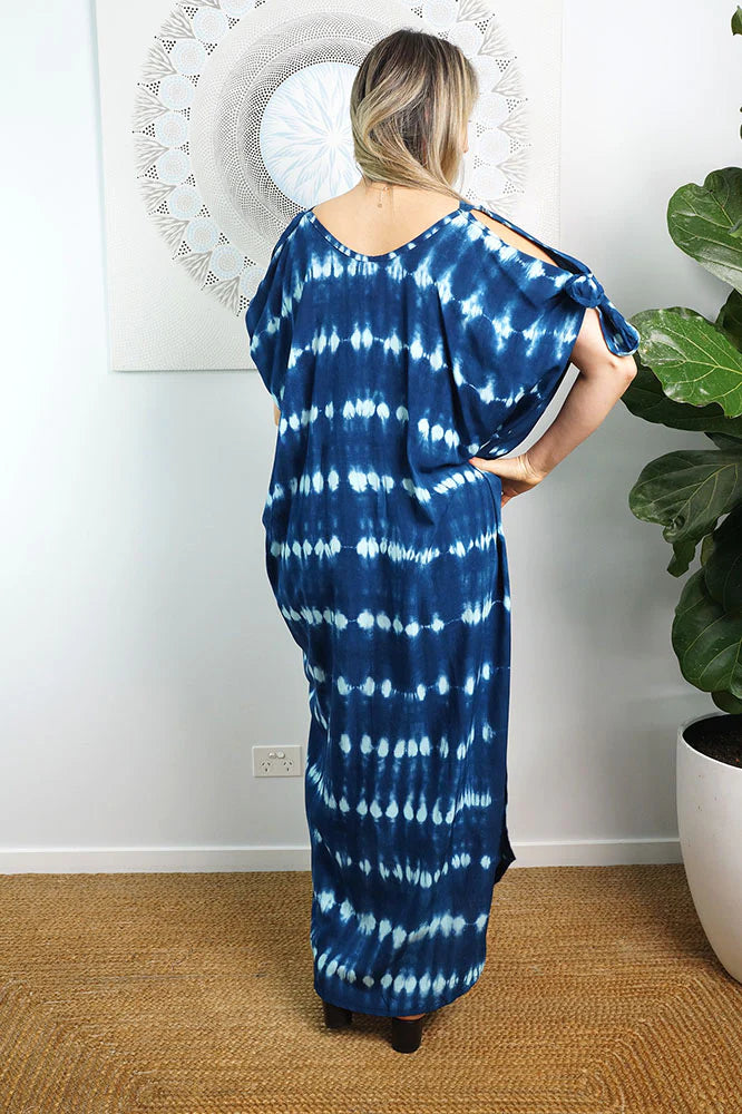 Mykonos Kaftan - Tie Dye Navy Nirvana
