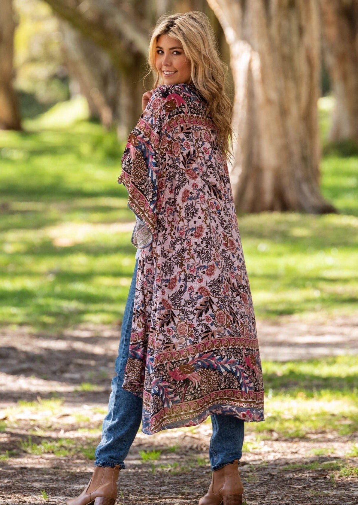 Destiny Kimono/Duster - Pink - @Saucy Ladies