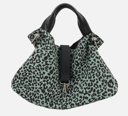 Green Cheetah X Body Tote Bag