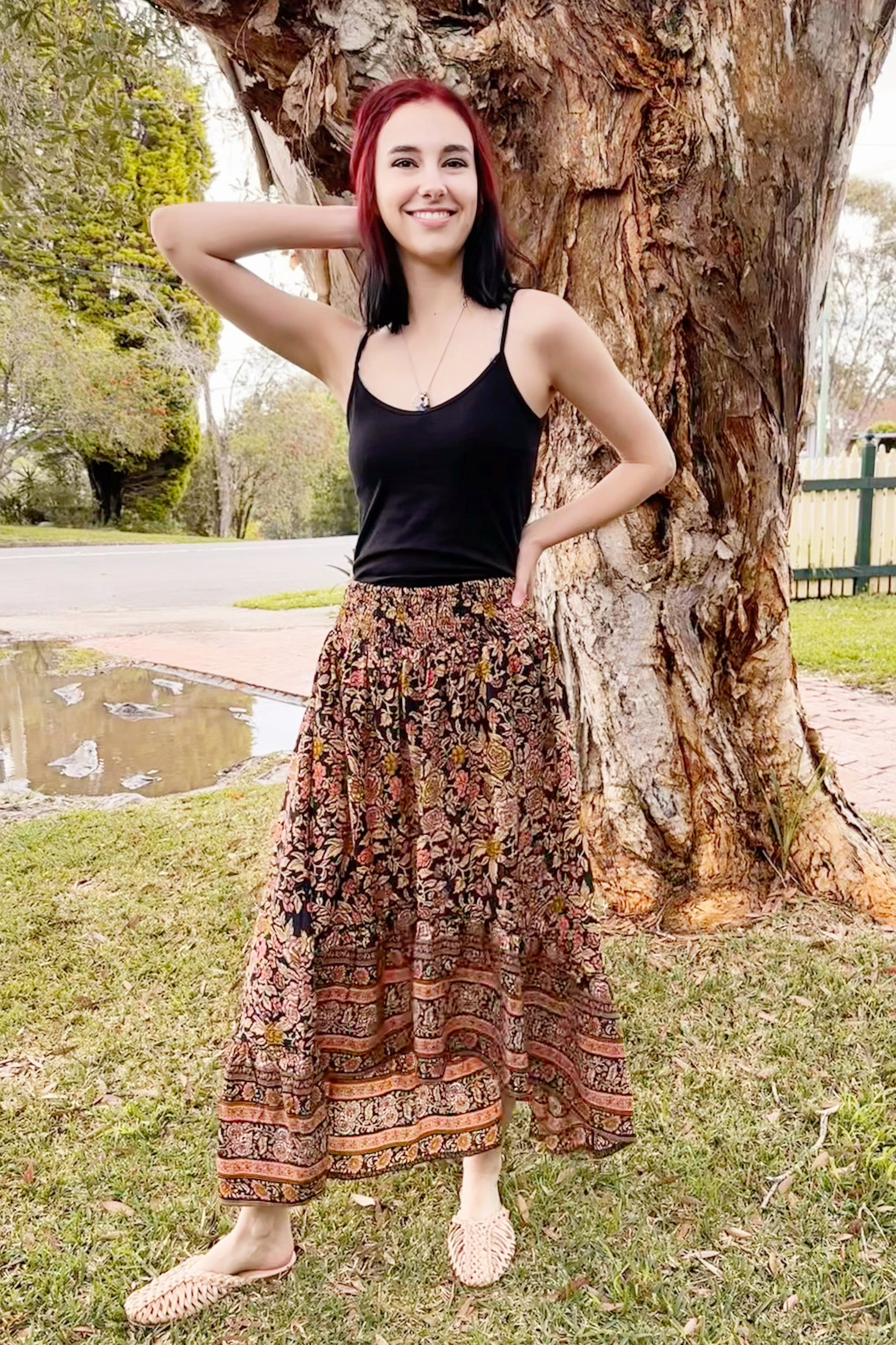 Vintage Rose Boho Hi Low Skirt - @Saucy Ladies