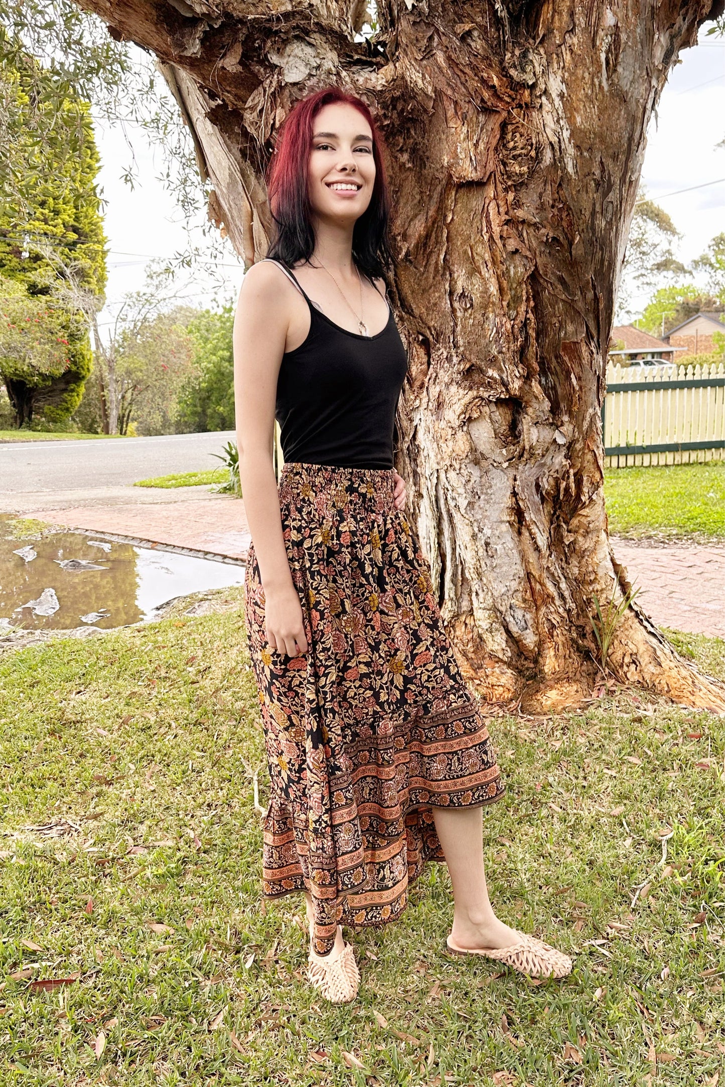 Vintage Rose Boho Hi Low Skirt - @Saucy Ladies