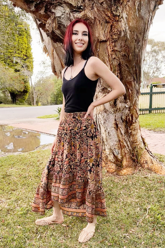 Vintage Rose Boho Hi Low Skirt - @Saucy Ladies
