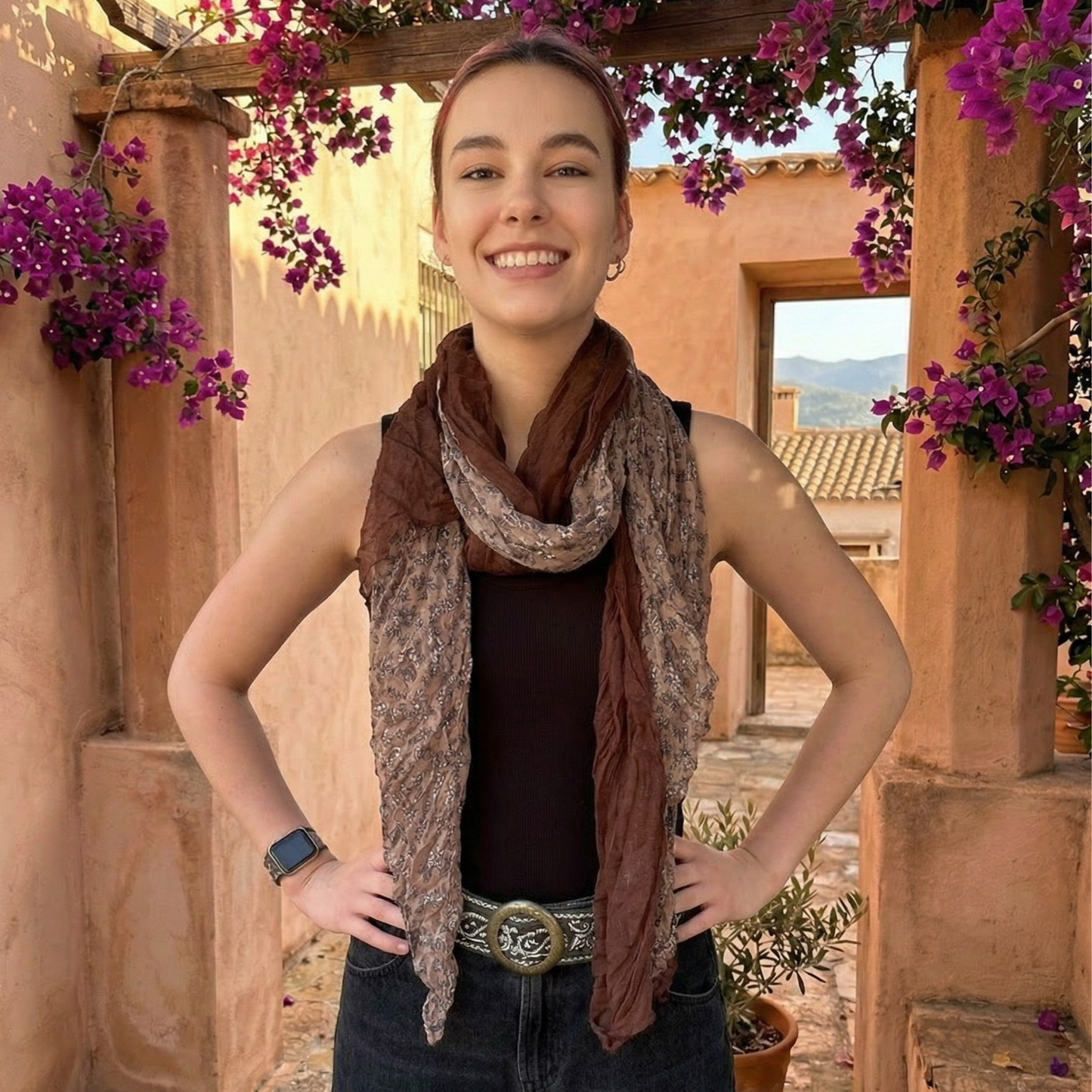 Wanderlust Cotton Floral Scarf