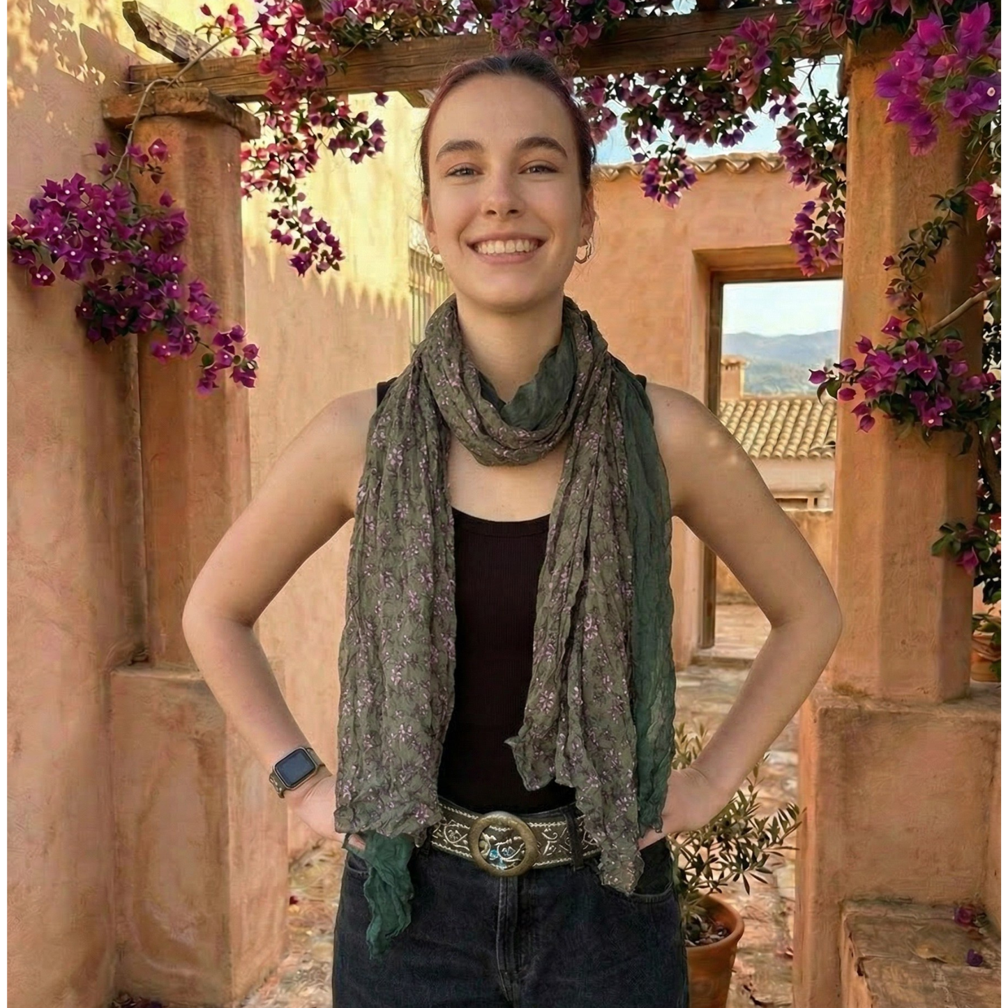 Wanderlust Cotton Floral Scarf
