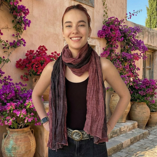 Wanderlust Cotton Scarf - Sugar Plum