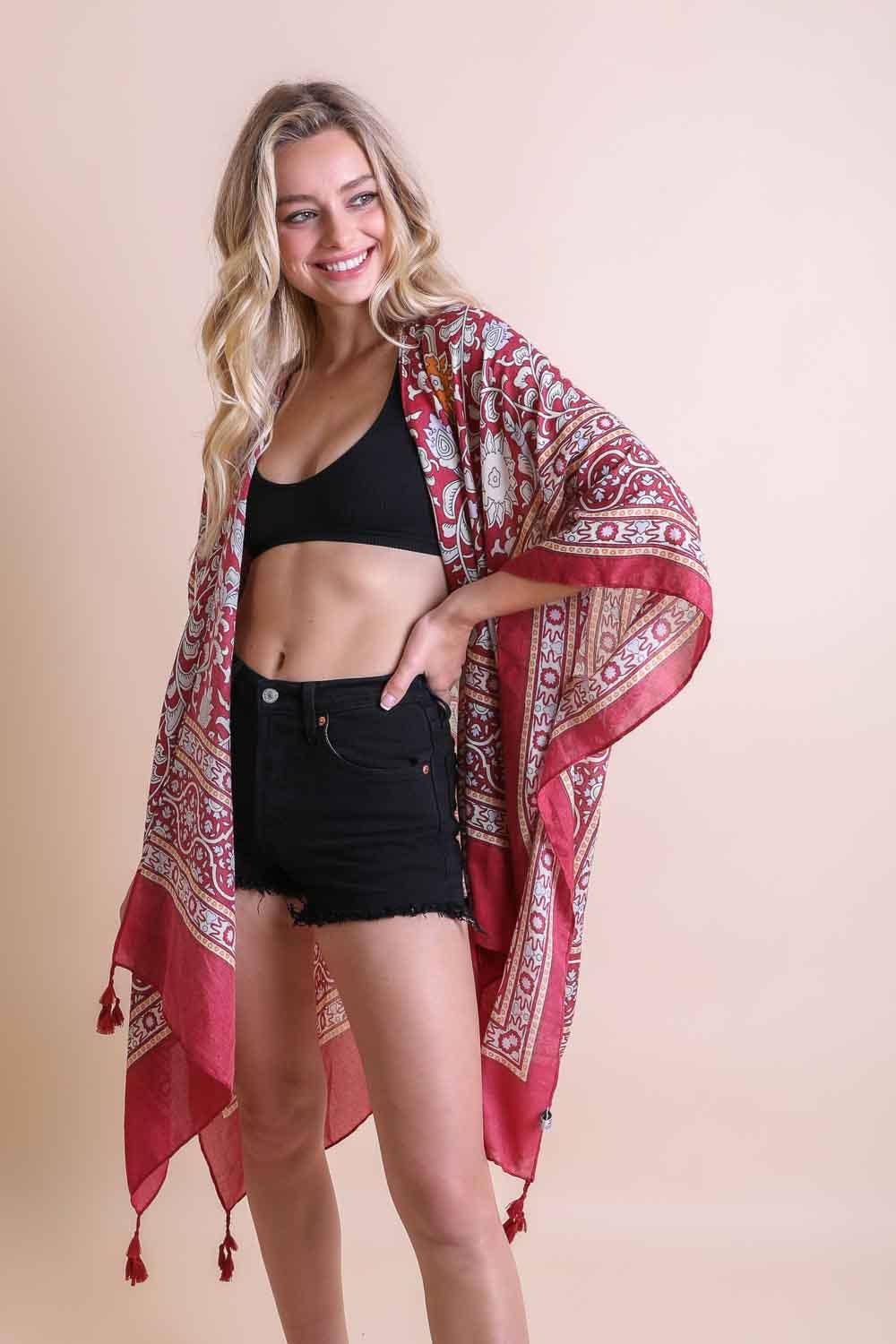 Touch of Morroco Tapestry Tassel Kimono