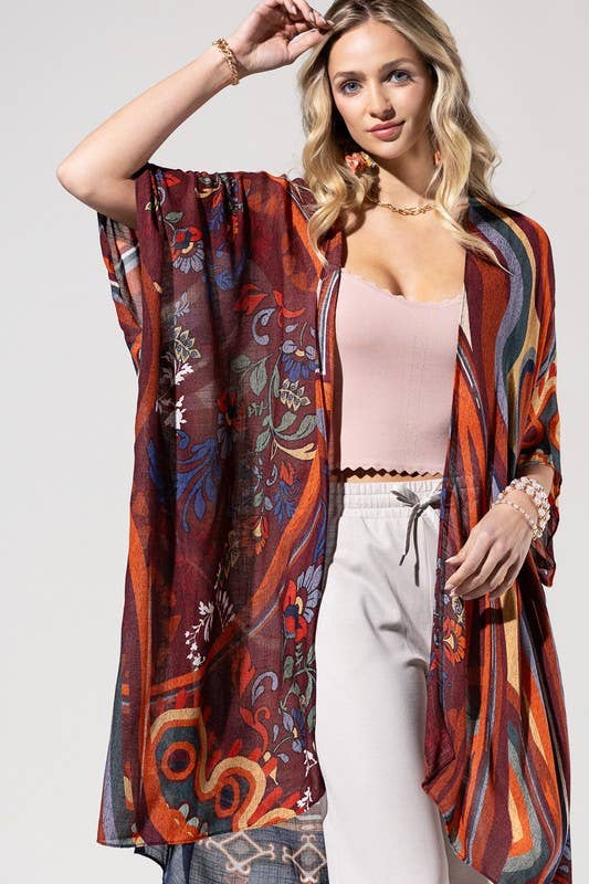 Retro Vibe Kimono