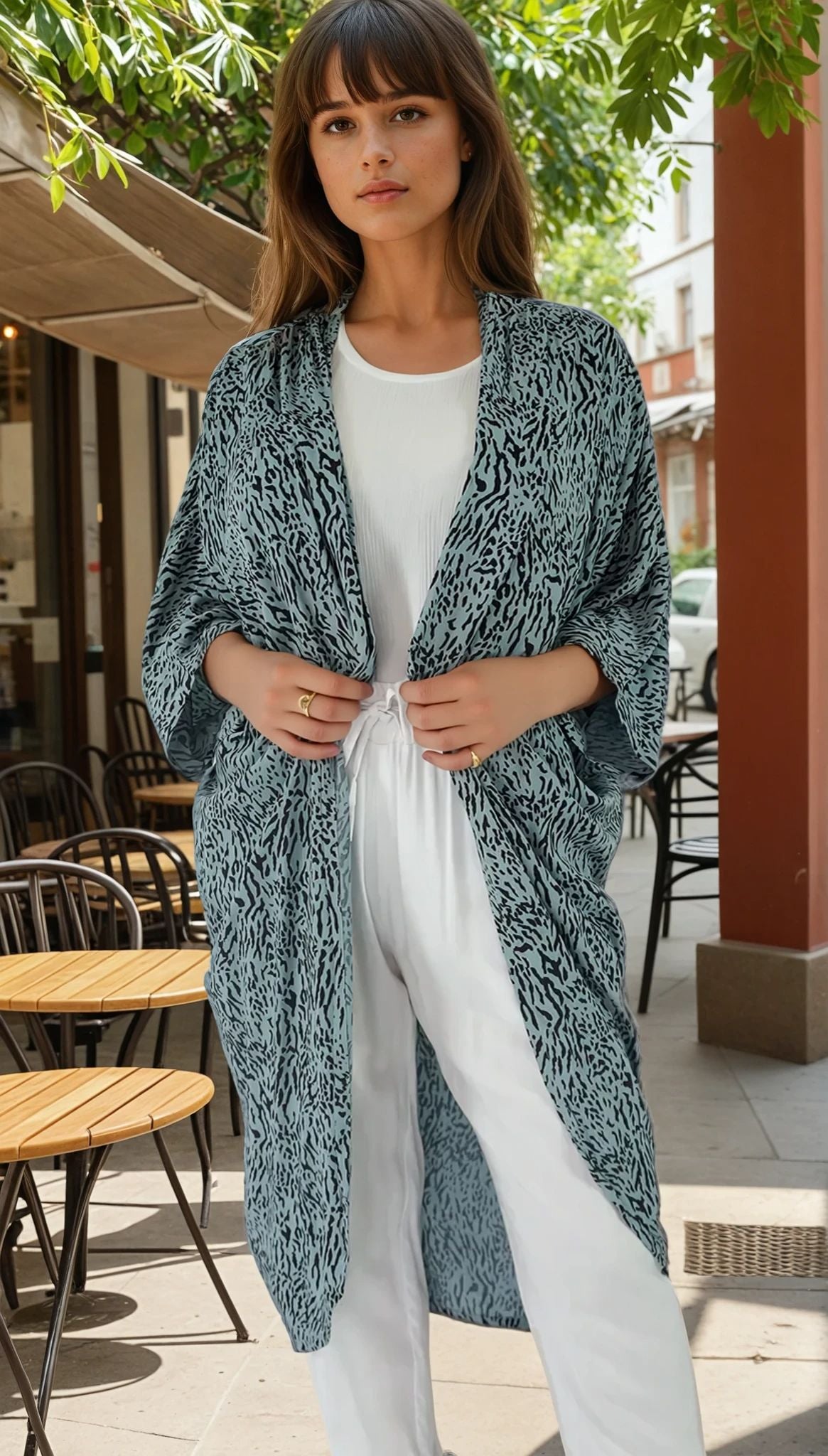 Georgia Long Cape Kimono