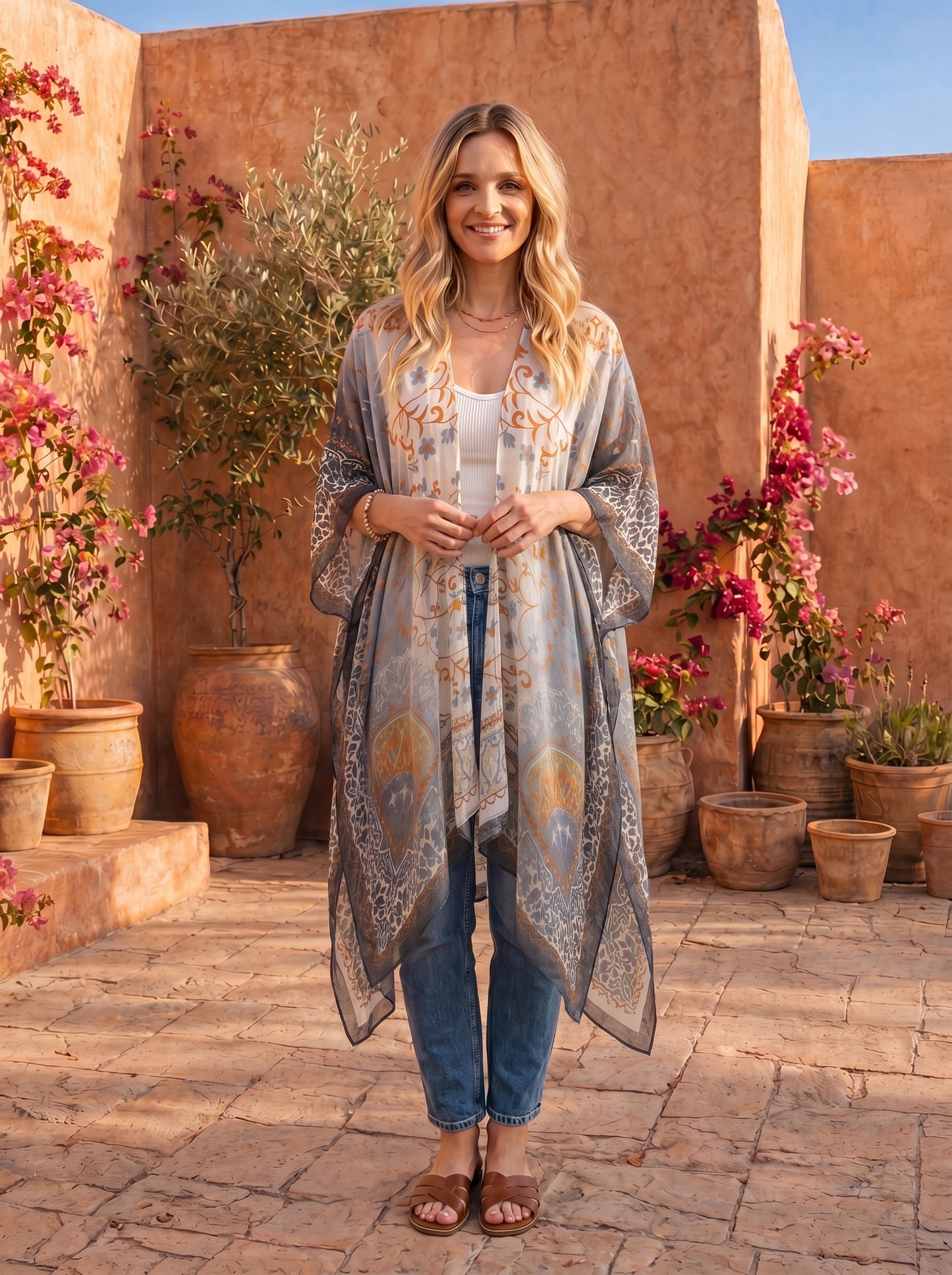 Mandala Boho Ombre Kimono