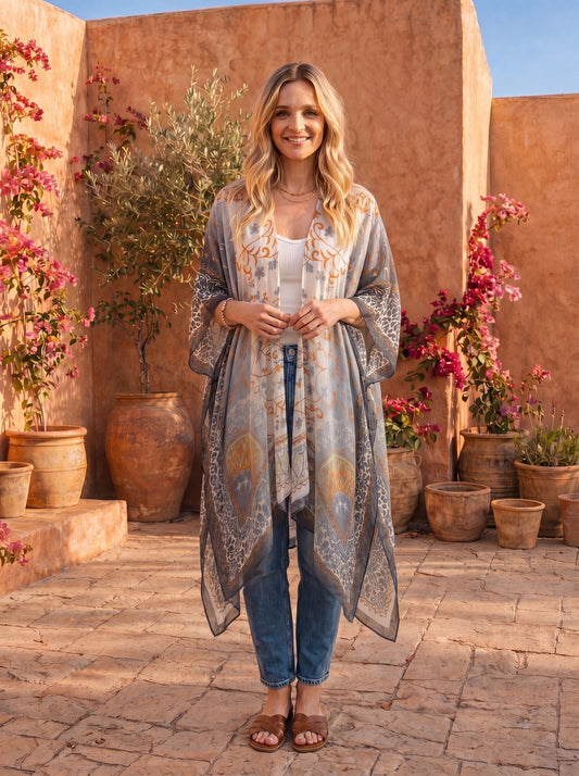 Mandala Boho Ombre Kimono