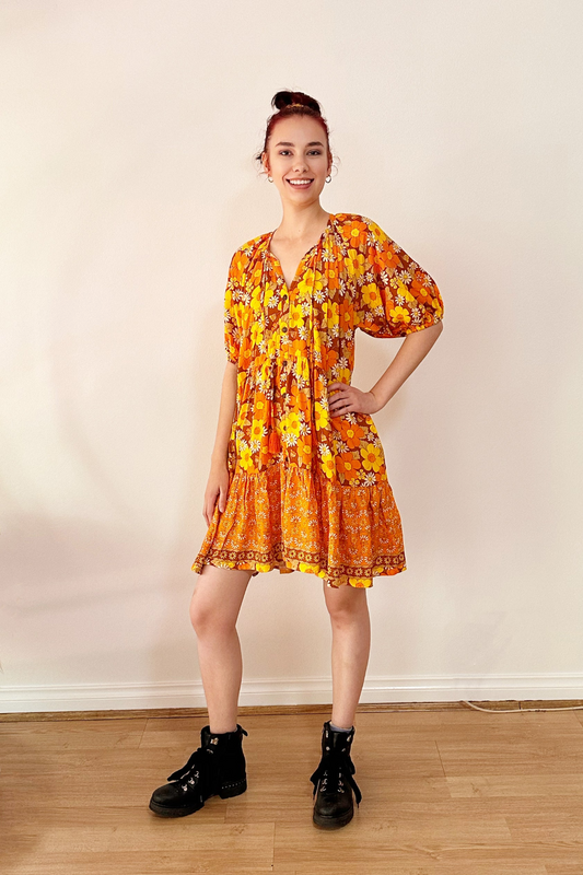 Carly Babydoll Dress - Retro Daisy - @Saucy Ladies