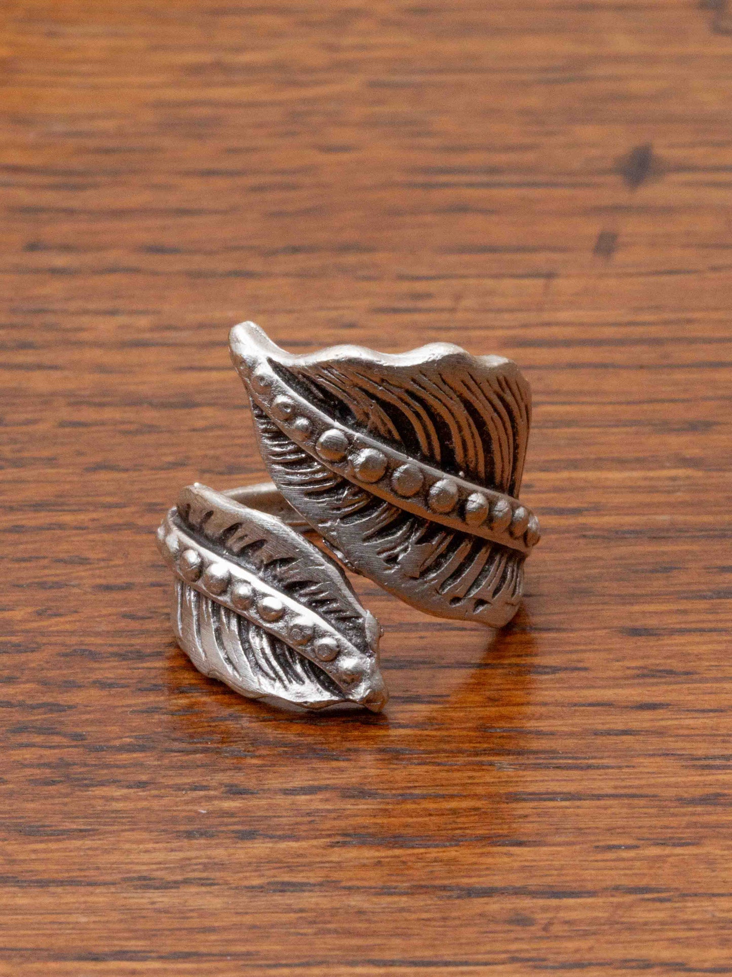Silver Fern Wrap Ring by TABOO FASHION
