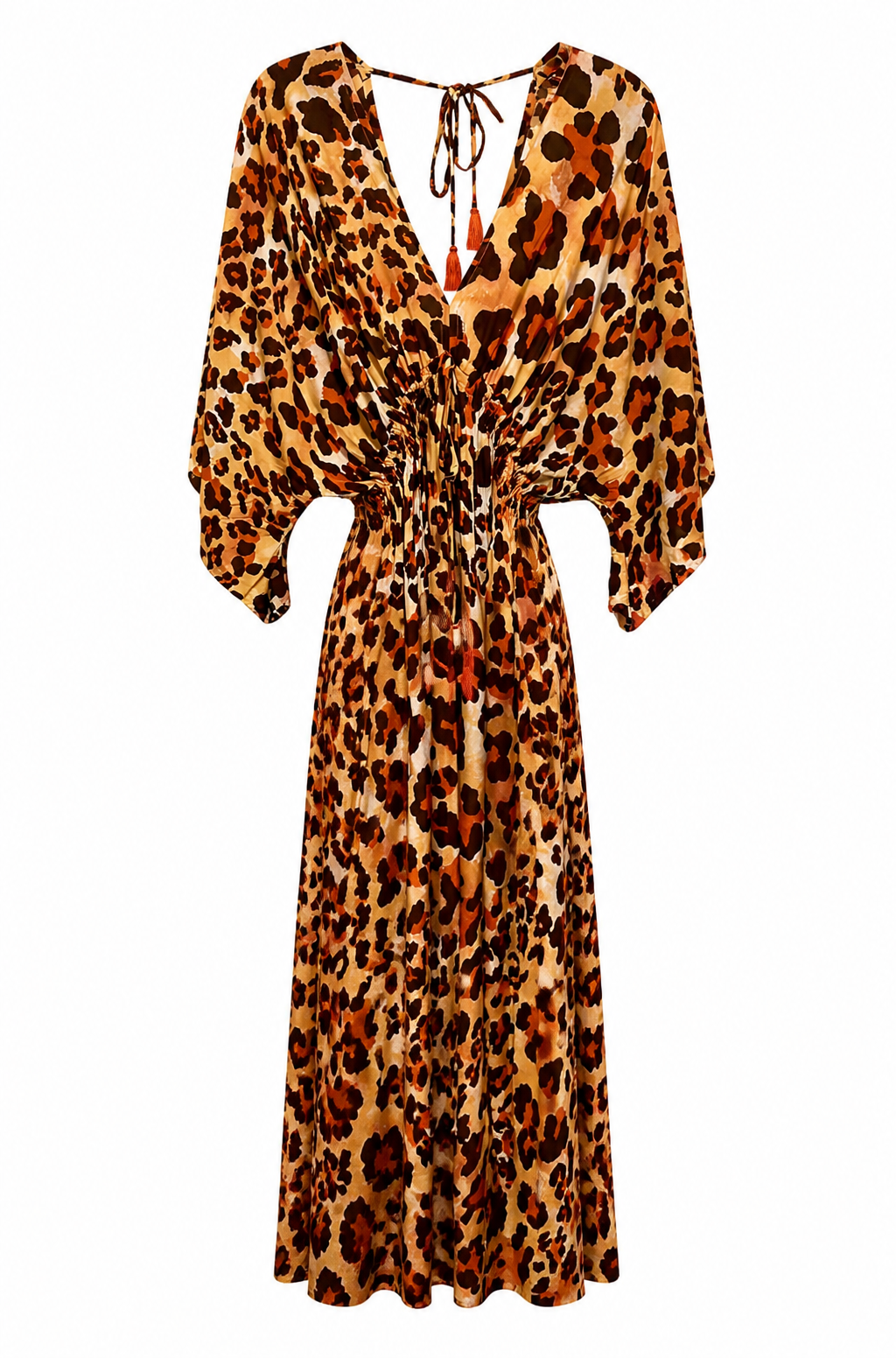 Elke Maxi Dress Rust Leopard