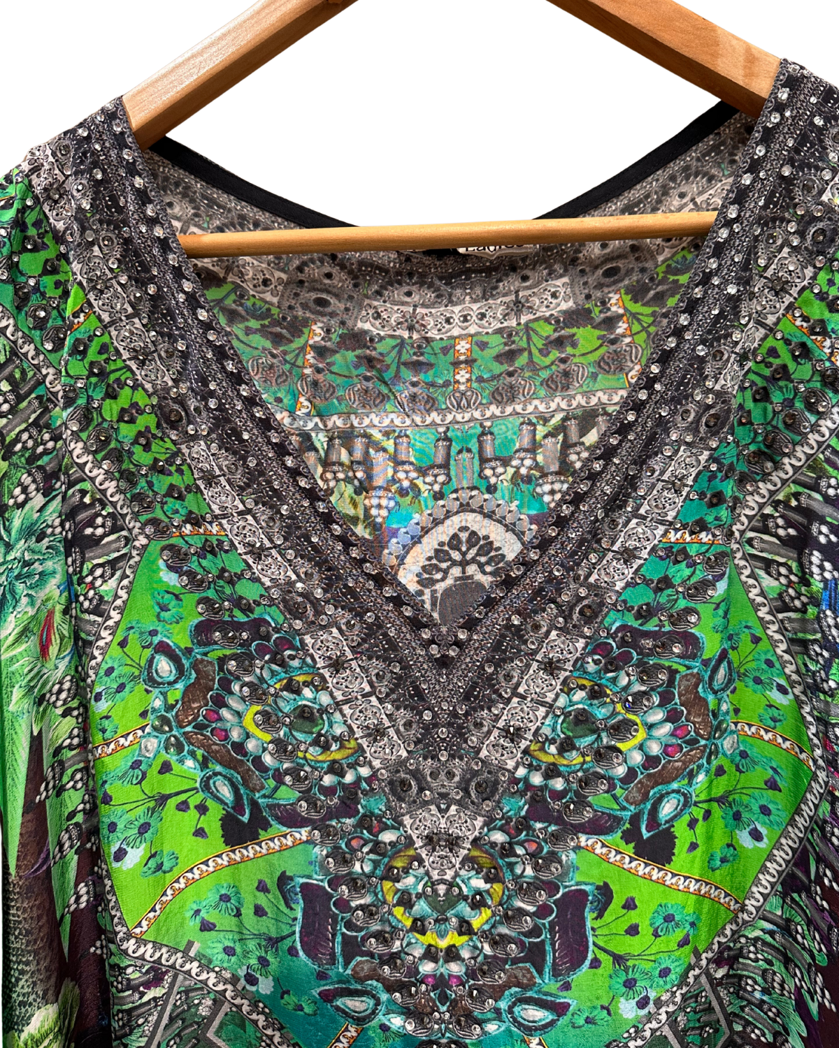 Aphrodite Silk Blend Cold Shoulder Short Kaftan.