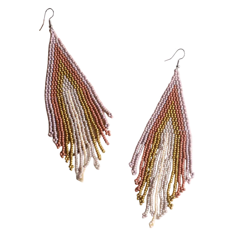 beaded tassel earrings