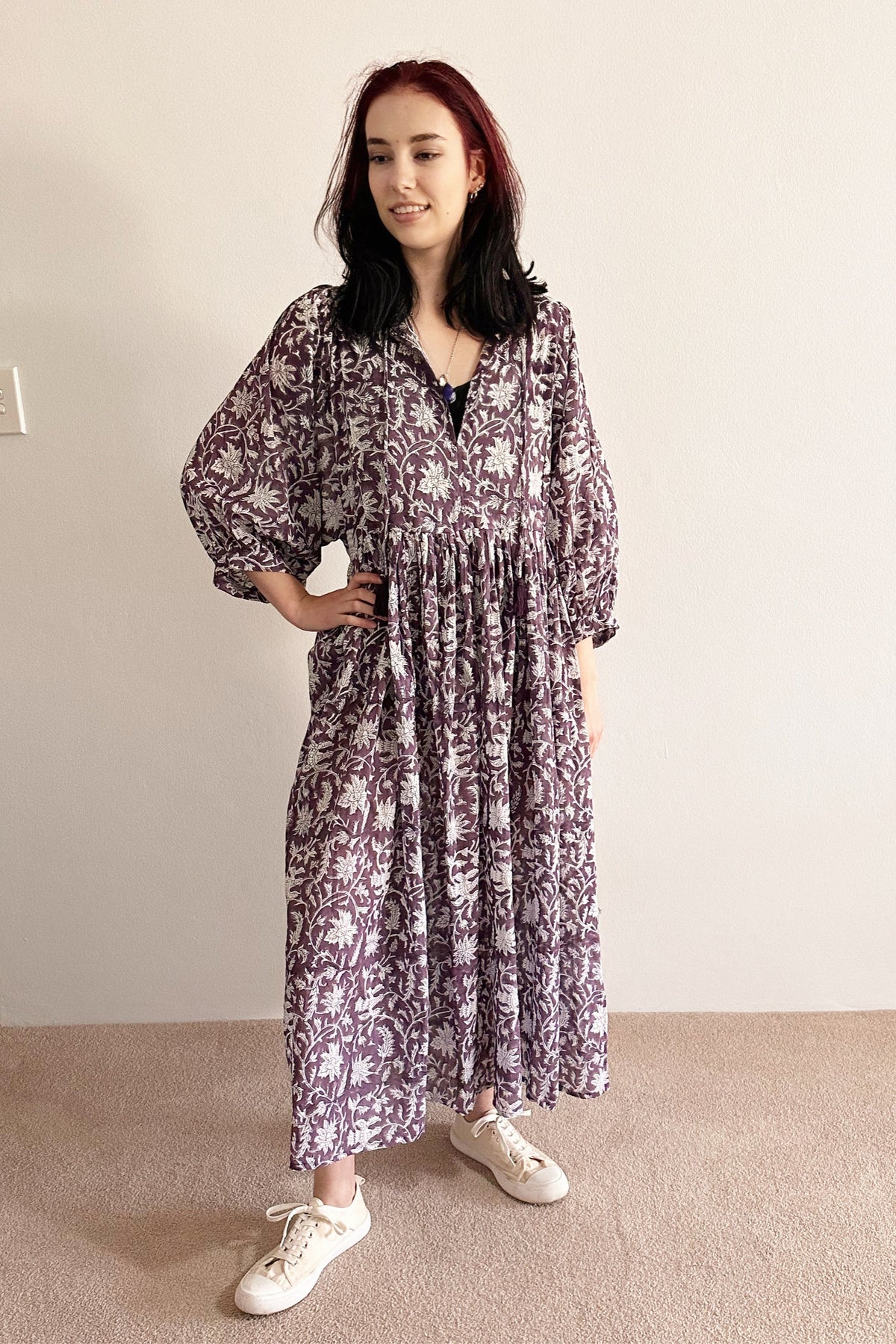 Aaliyah Block Printed Cotton Maxi Dress by Boho Rhapsody