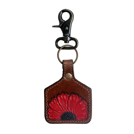 Leather Hand-Tooled Keyrings by Myra Bags