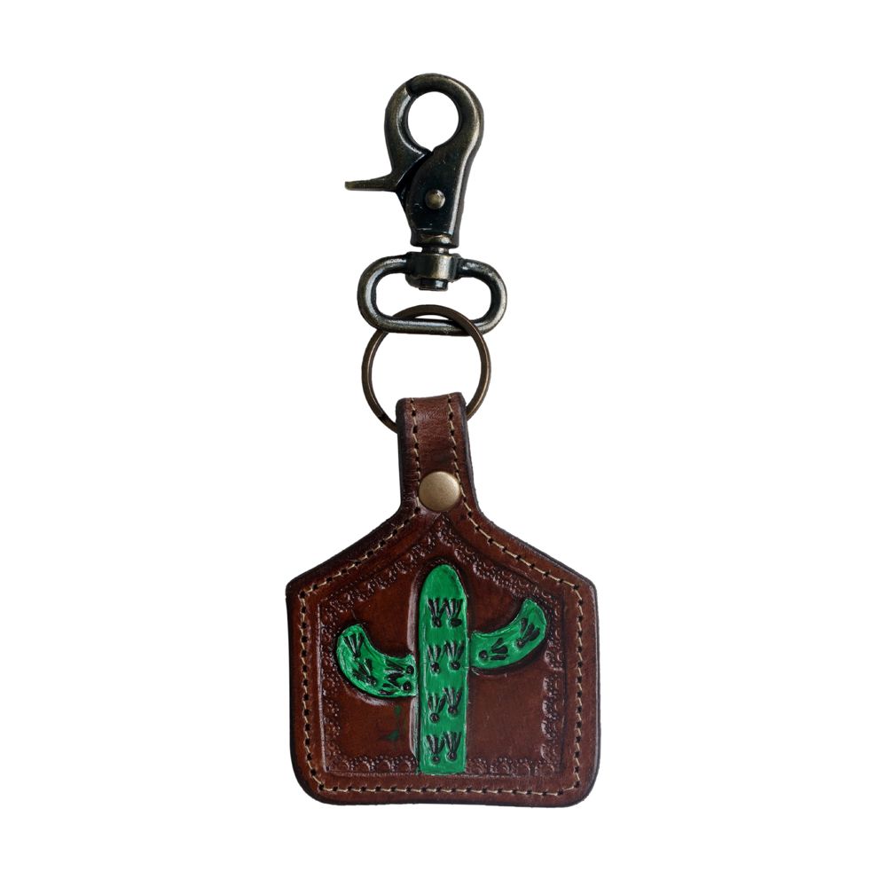 Leather Hand-Tooled Keyrings by Myra Bags