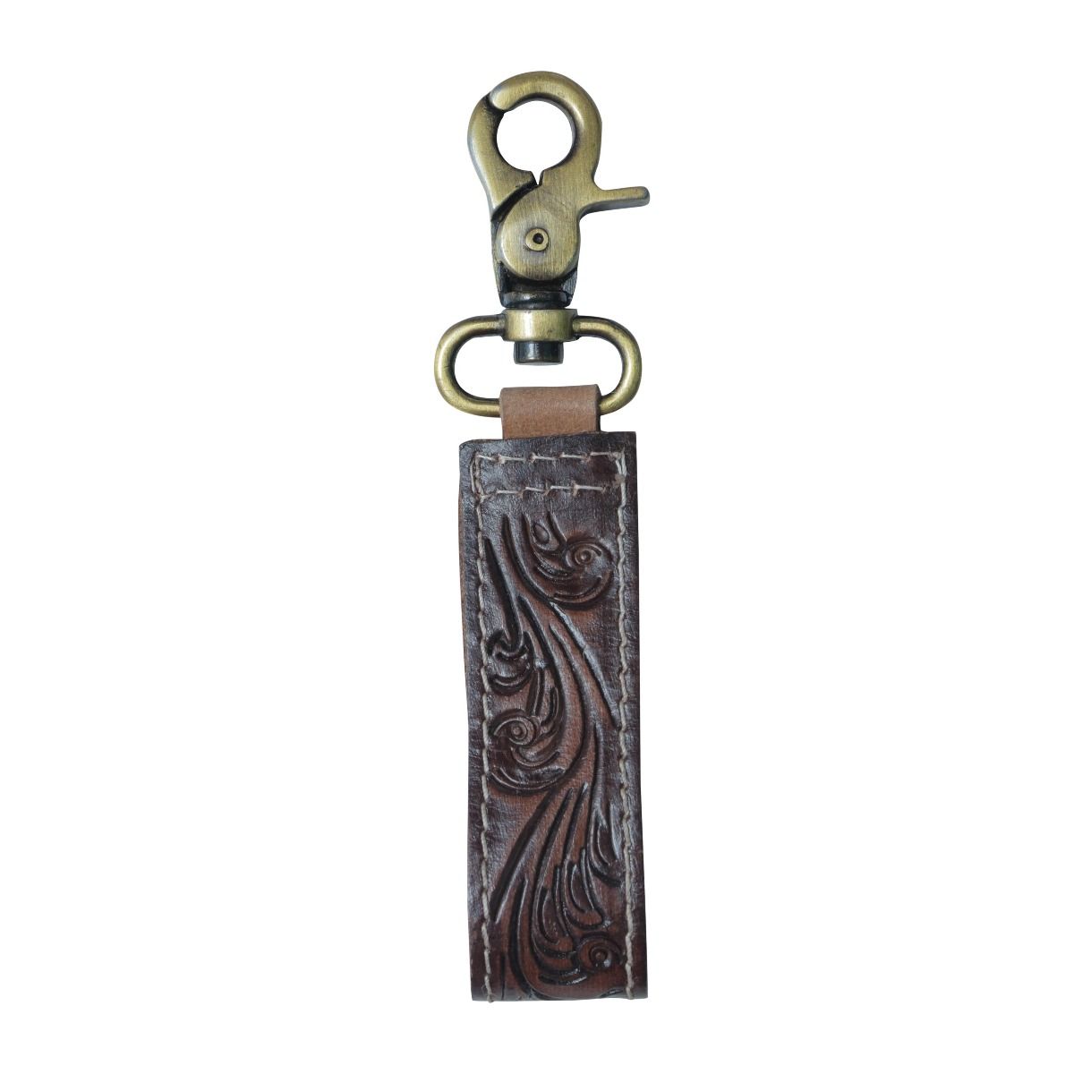 Leather Hand-Tooled Keyrings by Myra Bags
