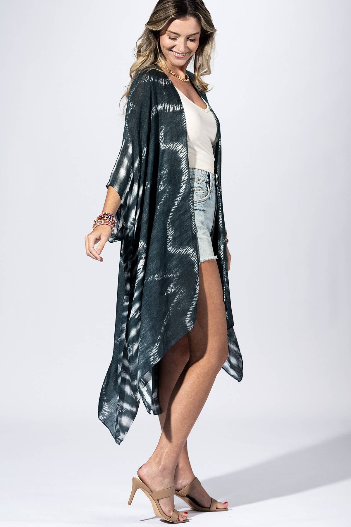 Shibori Kimono – Stormy Grey Tie Dye